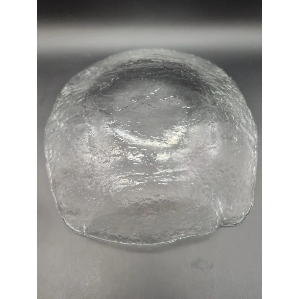 Crate & Barrel Orion Square Textured Glass Serving Bowl 12